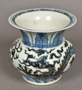 A Chinese porcelain vase With flared rim,