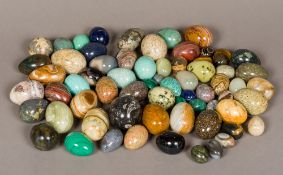 A large collection of specimen mineral eggs Various sizes.