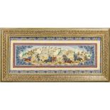 Two late 19th/early 20th century Kashmiri miniature paintings on ivory One depicting a polo match,