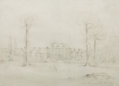 ENGLISH SCHOOL (19th century) Shaw House, West Front Pencil Titled and indistinctly dated,