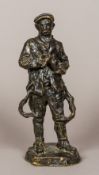 AIME JULES DALOU (1838-1902) French Male Figure Patinated Bronze,