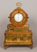 A Regency brass inlaid rosewood bracket clock The florally brass inlaid octagonal top section