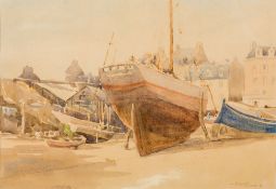 MARTIN HARDIE (1875-1952) British (AR) St Servan Watercolour Signed, titled and dated 1927,