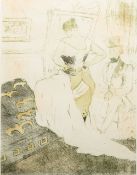 After HENRI DE TOULOUSE-LAUTREC (1864-1901) French Woman in Corset (Femme en Corset) Print Signed