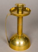 KARL DEFFNER (1817-1877) German A Jugendstil brass chamber stick Stamp mark to base. 15.5 cm high.