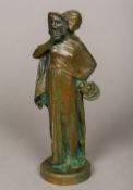 LOUIS CONVERS (1860-1915) French Tragedy/Comedy Bronze, green/brown scarva patination Signed,