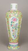 A large 19th century Chinese porcelain vase Of inverted baluster form,