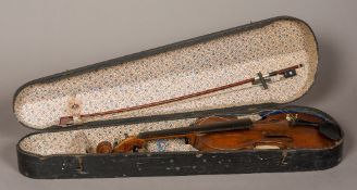 After ANTIONIO COMUNI (18th/19th century) Italian A violin With one-piece back and label inscribed