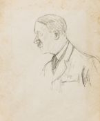 GERMAN SCHOOL (20th century) Portrait of Adolf Hitler (1889-1945) Austrian Pencil on envelope with