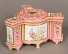 A 19th century porcelain bough pot centrepiece,