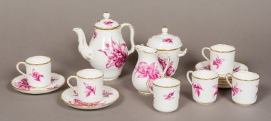 An early 20th century porcelain tea service Comprising: teapot and cover,