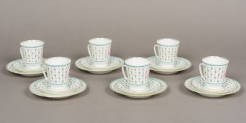 A Soviet Union Lomonosov porcelain coffee service,