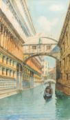 ANDREA BIONDETTI (1851-1946) Italian Venetian Scenes Watercolours Signed 18 x 29.