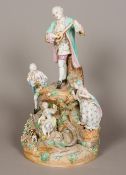 A large 19th century Continental porcelain group,