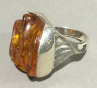 A silver dress ring