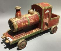 A 1930s wooden toy train