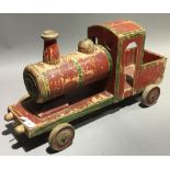 A 1930s wooden toy train