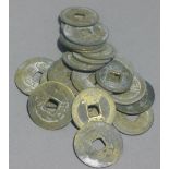 A quantity of Chinese coins