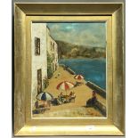 Mediterranean coastal view, oil on canvas, signed CANNEL,