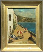 Mediterranean coastal view, oil on canvas, signed CANNEL,