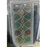 Ten leaded glass panels