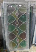 Ten leaded glass panels