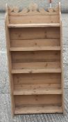 A Victorian pine bookcase