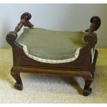 A Victorian upholstered foot stool