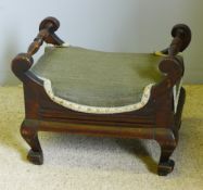 A Victorian upholstered foot stool