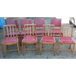 Eight various vintage chairs