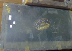 A vintage travelling trunk with Cunard White Star Line labels