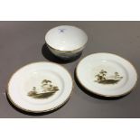 Two Spode porcelain plates, circa 1805,