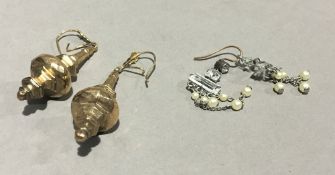 Two pairs of Victorian earrings