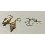 Two pairs of Victorian earrings