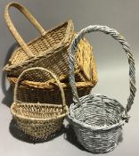 A small quantity of wicker baskets