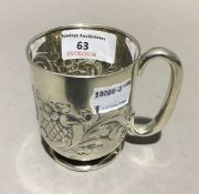 A silver Christening mug, Birmingham 1912,