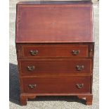 An Edwardian inlaid mahogany bureau