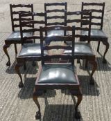 A set of six ladder back chairs