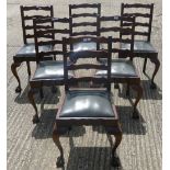 A set of six ladder back chairs