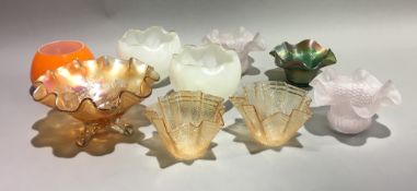 A small quantity of glass light shades