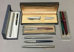 A quantity of various pens,