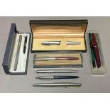 A quantity of various pens,