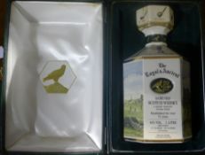 A boxed Gordon Highlander Ltd porcelain Whisky decanter