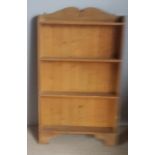 A pine bookcase