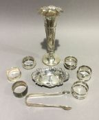 A small quantity of various of silver items