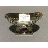 A silver pedestal salt, London 1818,