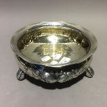 A 1950s Swedish silver embossed bowl