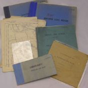 A Royal Air Force pilots log book and ephemera