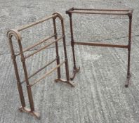 Two Victorian towel rails