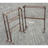 Two Victorian towel rails